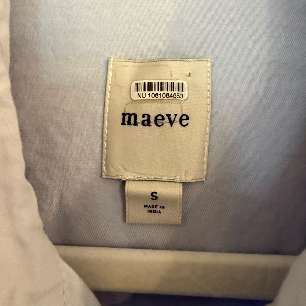 Maeve Bettina Tiered Shirt Dress-Light Blue Eyelet - Picture 4 of 15